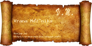 Vrana Mónika névjegykártya
